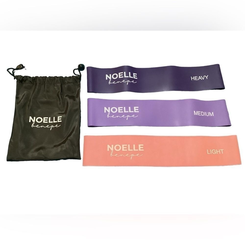 Noelle Premium Resistance Bands (2) Sets w/ Storage Bag of 3 Resistance Levels